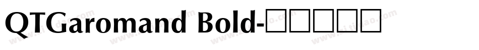 QTGaromand Bold字体转换